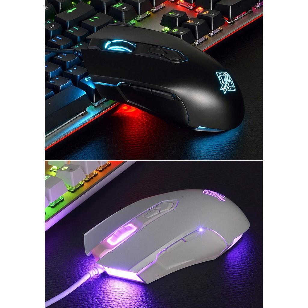 Chuột chơi game Ajazz AJ52 có 7 đèn nền RGB với DPI có thể điều chỉnh 750/1000/125 chất lượng cao