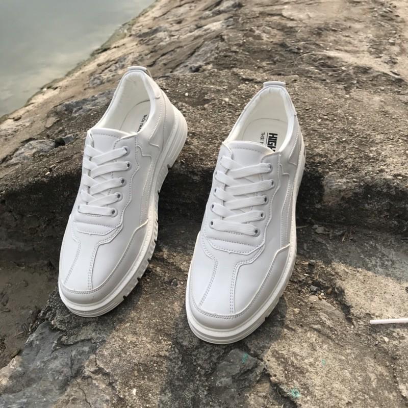 Giày Da Nam Màu Trắng Dáng Thể Thao Cổ Thấp 1993Shop - Giầy Nam Da Pu Đế Bệt Size Từ 38 Đến 44 GD:81