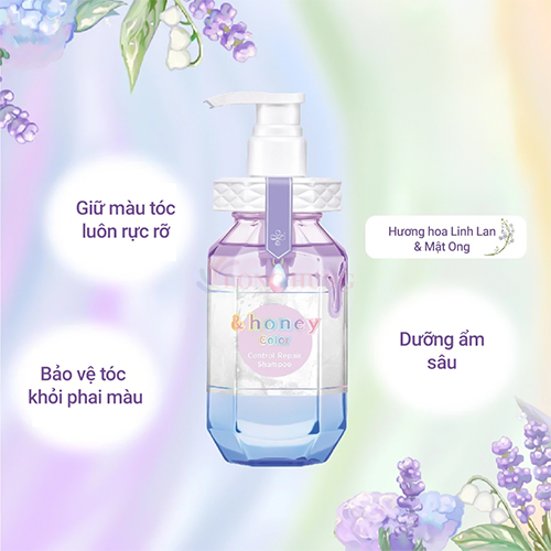 Dầu gội dành cho tóc nhuộm &amp;Honey Color Control Repair Shampoo (440ml) - Hàng chính hãng