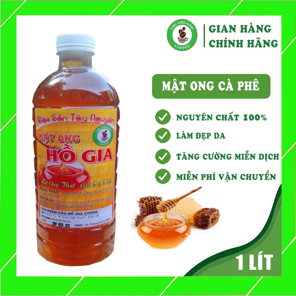 1 Lít Mật ong tự nhiên nguyên chất hoa cà phê chuẩn Đăk Lăk