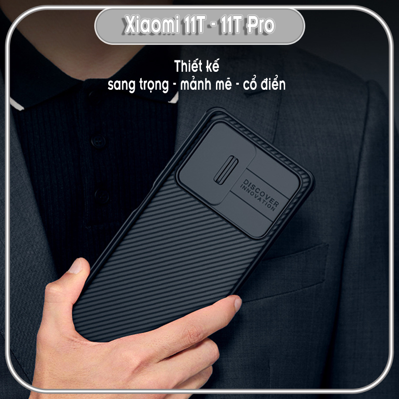 Ốp lưng cho Xiaomi 11T - 11T Pro Nillkin CamShield che camera - Hàng Nhập Khẩu