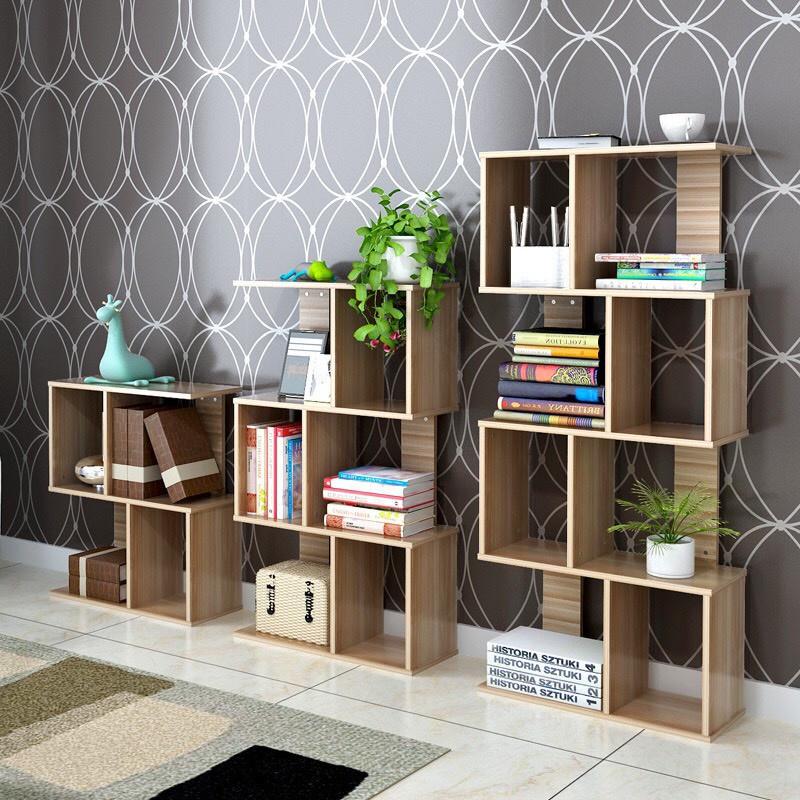 KỆ GỖ CHỮ S - KỆ GÓC NGŨ GIÁC 2 MÀU