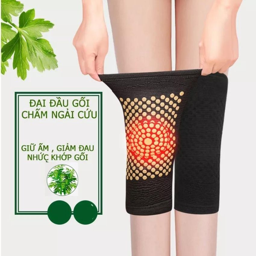 Bó Gối Ngải Cứu Làm Ấm Bảo Vệ Khớp Gối Giảm Đau Nhức Do Lạnh Chơi Thể Thao Vận Động