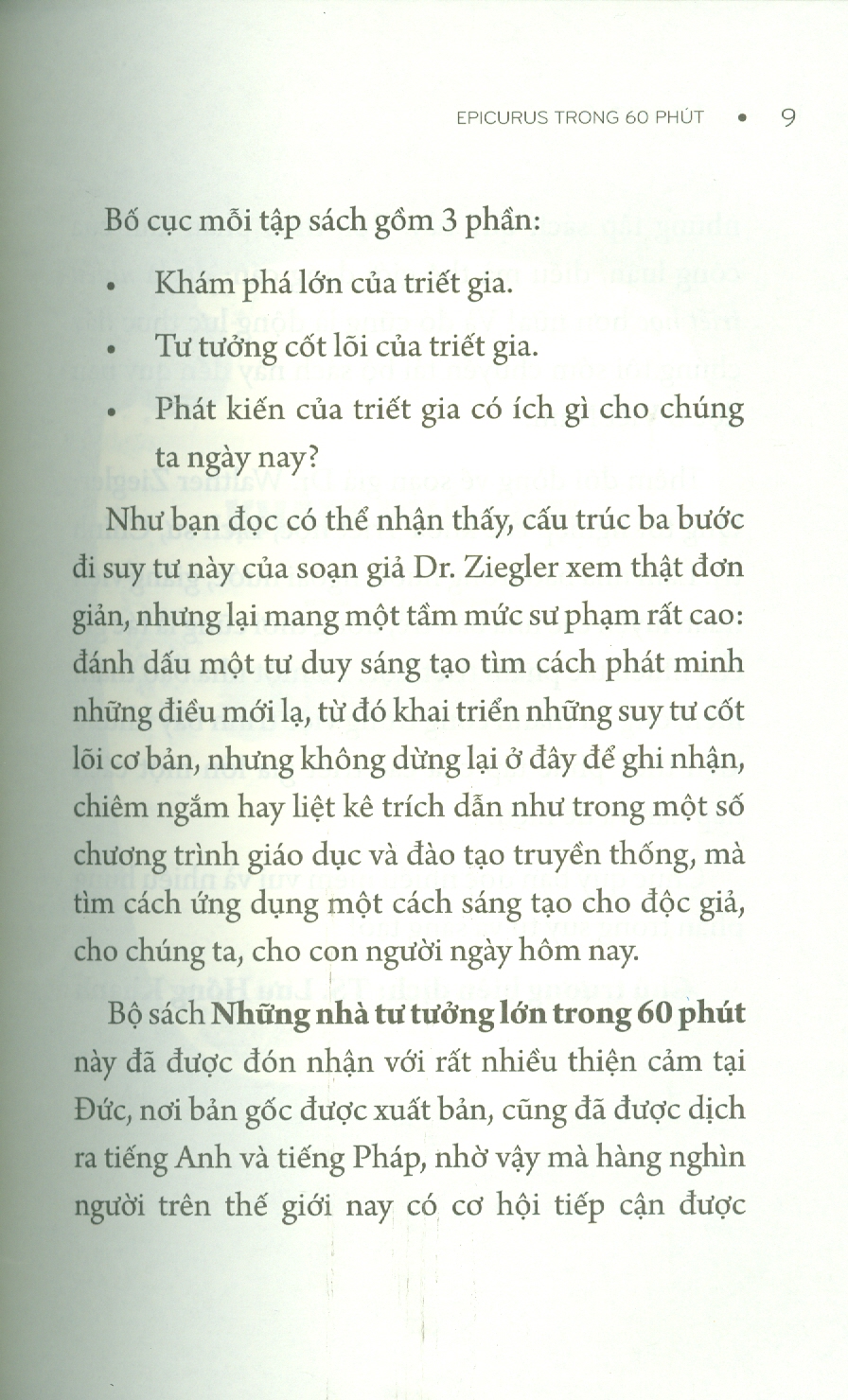 Những Nhà Tư Tưởng Lớn - EPICURUS in 60 Minuten Epicurus Trong 60 Phút - Walther Ziegler