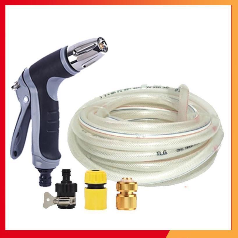 Bộ dây và vòi xịt rửa xe tưới cây tăng áp 15M 206817