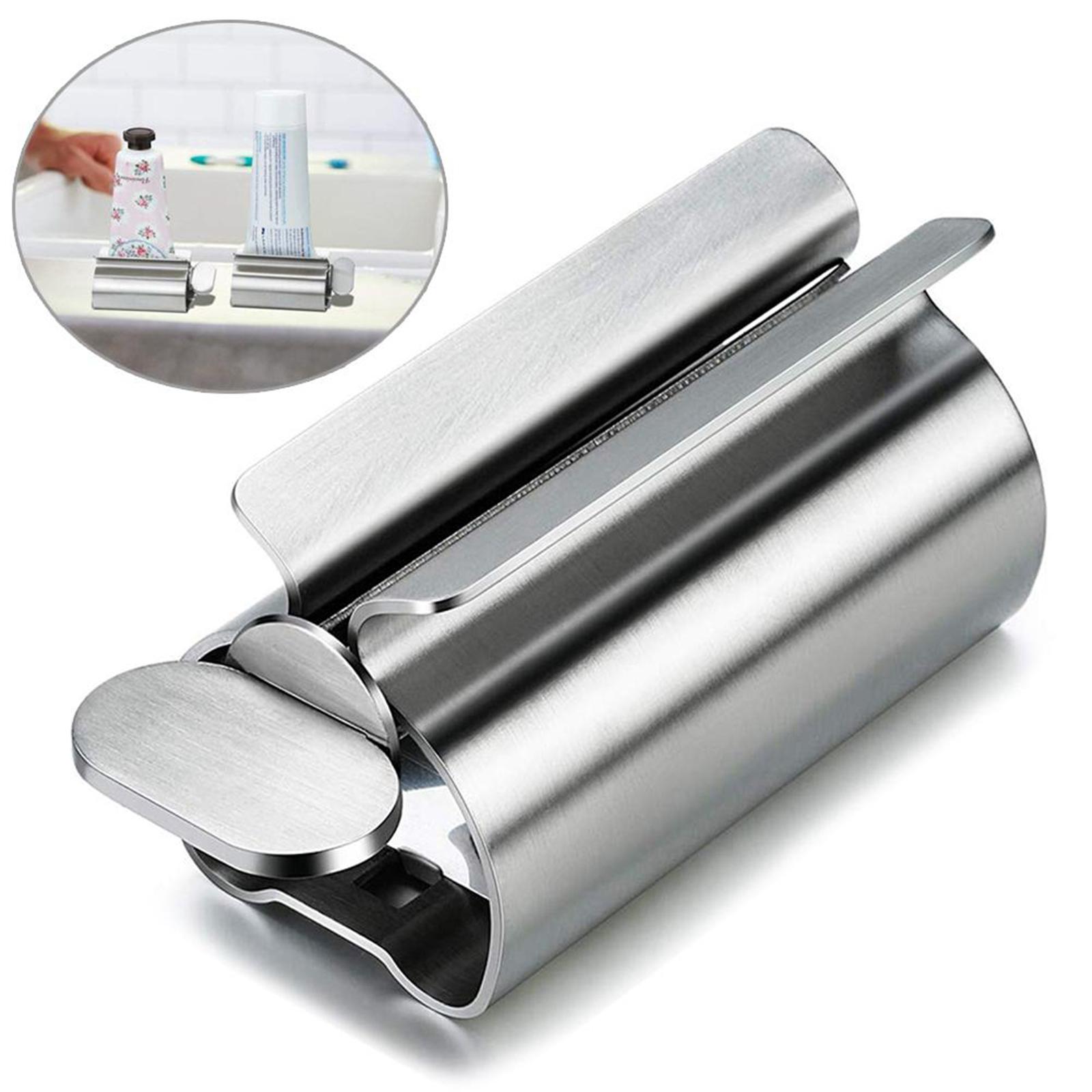 Toothpaste Squeezer 304 Stainless Steel Toothpaste Tube Wringer Seat Holder Stand for Bathroom
