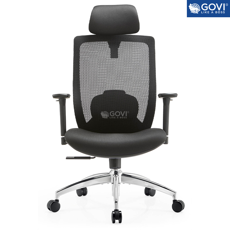 Ghế công thái học Ergonomic GOVI Como C610A - Tay ghế 3D, đệm mút đàn hồi tốt, lưng lưới thoáng mát, thiết kế trẻ trung