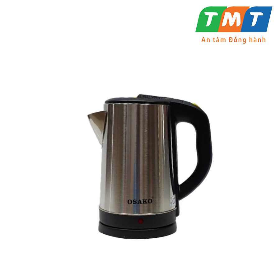 [HÀNG CHÍNH HÃNG] Ấm siêu tốc Inox 2L Osako OSA-208, bình điện đun nước pha sữa nhanh bảo hành 12 tháng toàn quốc