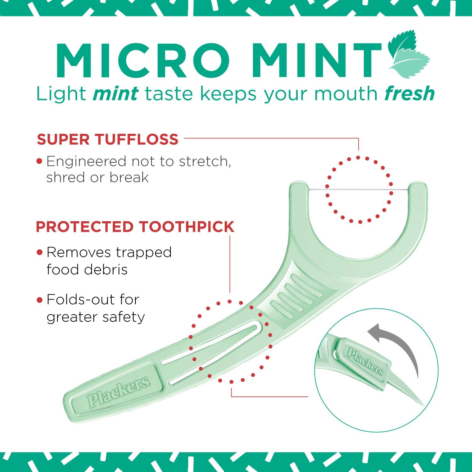 TÚI 150 TĂM CHỈ NHA KHOA VỊ BẠC HÀ Plackers Micro Mint Dental Floss Picks, VALUE SIZE