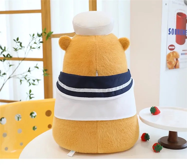 Thú nhồi bông capybara hải quân - Size từ 25 đến 45cm - Quà tặng gấu bông chuột lang thuỷ thủ đáng yêu - Gối ôm mềm mịn cho bé