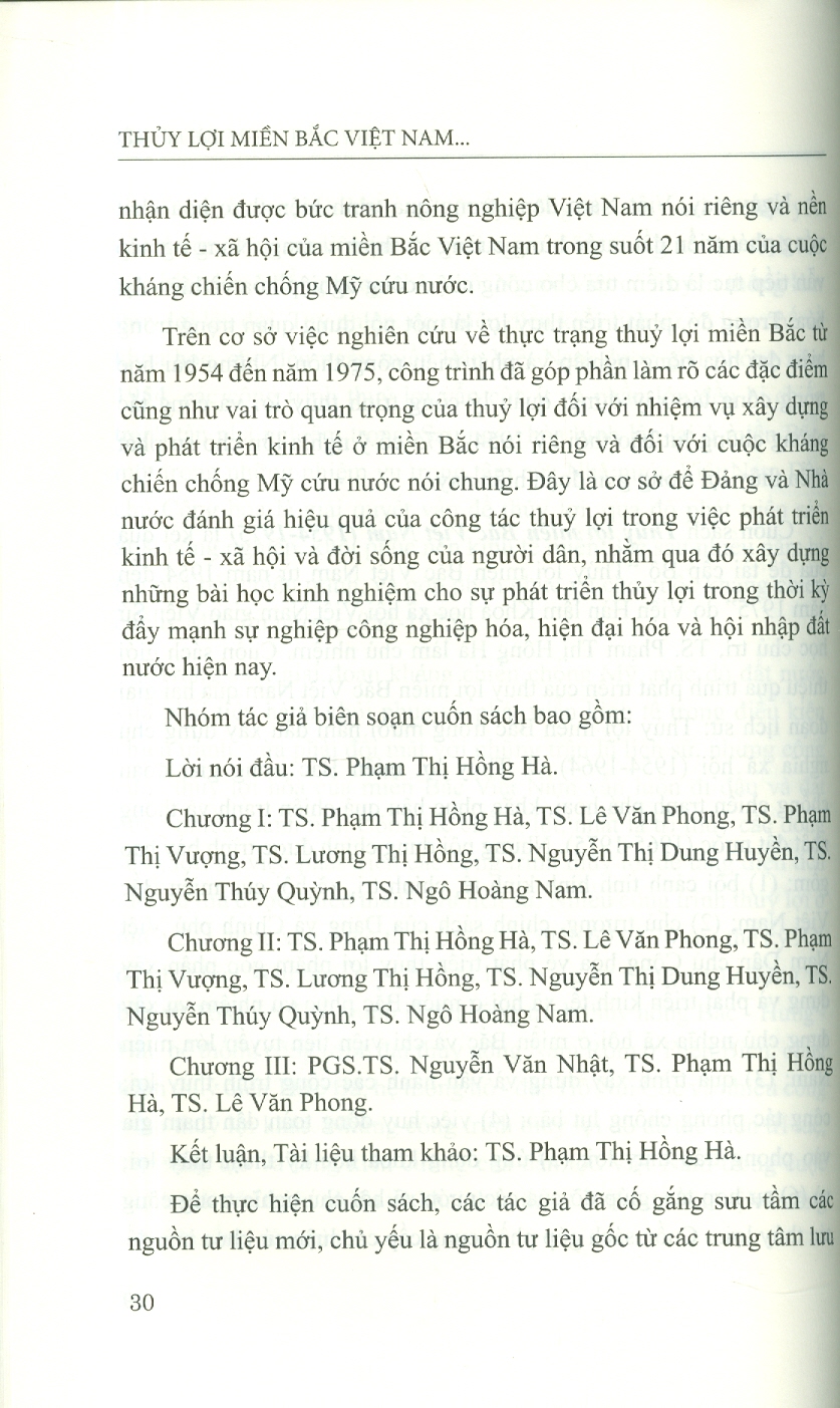 Thủy Lợi Miền Bắc Việt Nam (1954-1975) (Sách Chuyên Khảo)