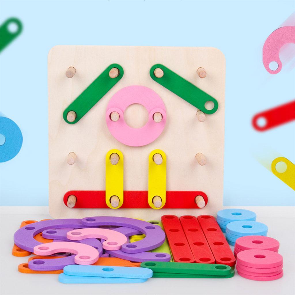 Wooden Montessori  Shape Color Sorter Matching for  Early