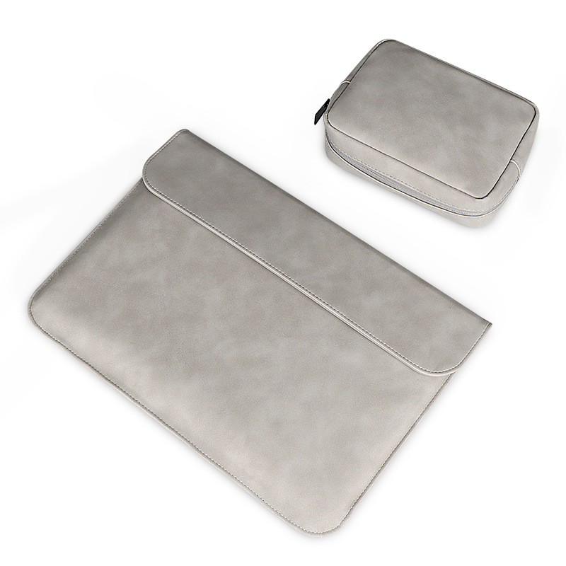 Túi da đựng, chống sốc dành cho laptop, macbook đa năng 1 ngăn khóa nam châm tiện lợi nhiều màu size 13.3 inch, 14.1-15.4 - kèm túi đựng phụ kiện công nghệ