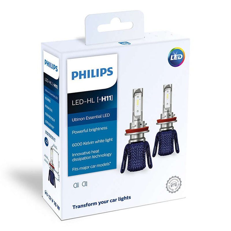 Bóng Đèn Pha Ô tô, Xe hơi Philips Ultinon Essential LED H11 11362UEX2 6000K