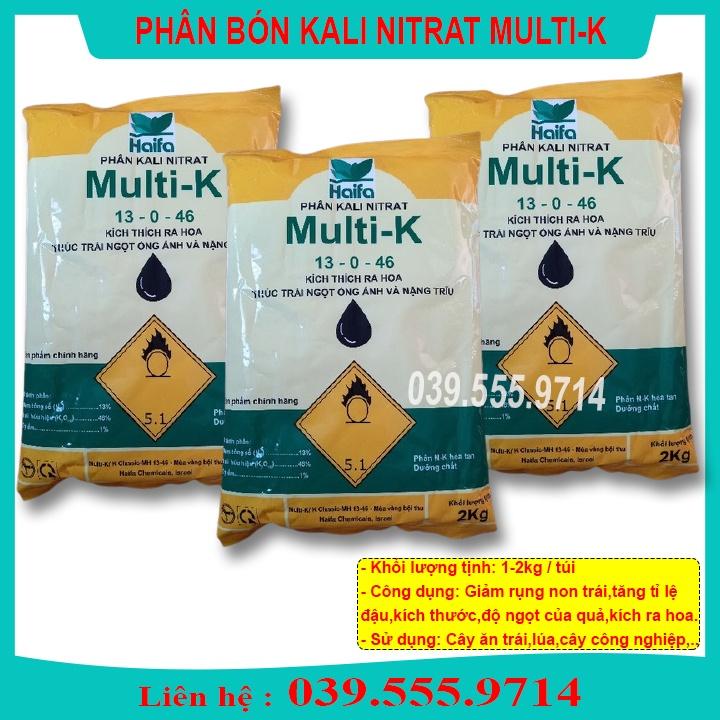 Phân Bón Kali Nitrat Multi-K  13-0-46  ( Gói 1kg) - Giúp Tăng Khả Năng Ra Hoa Đậu Quả