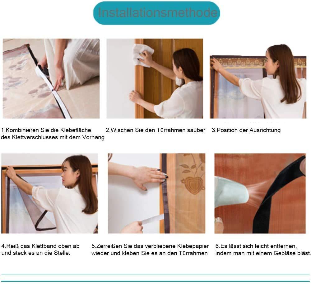 Magnet Fly Grille Cửa bảo vệ côn trùng 85x200cm, Rèm từ tính là lý tưởng cho cửa ban công, cửa hầm và cửa hiên, lắp ráp keo dính ánh sáng mà không cần khoan, không rút ngắn