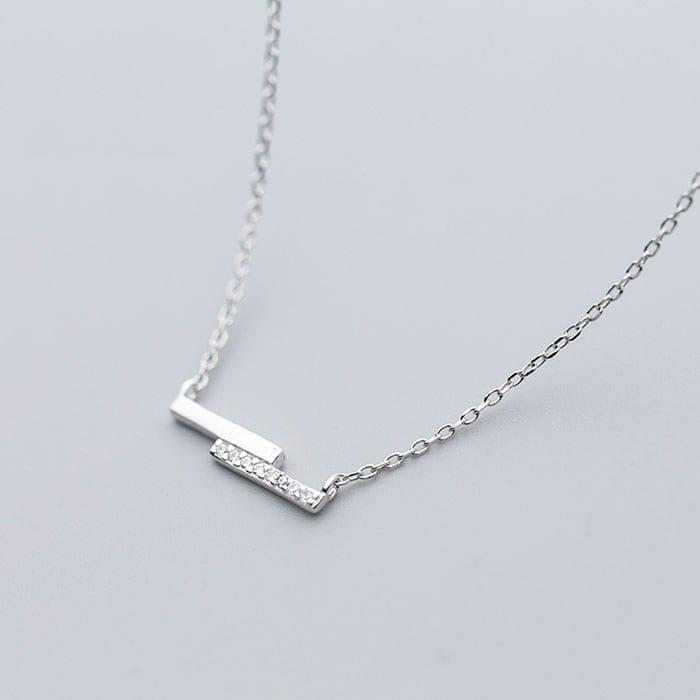 Dây Chuyền Bạc Ý S925 Hình Thanh Ngang Đính DB1576 -Bảo Ngọc Jewelry