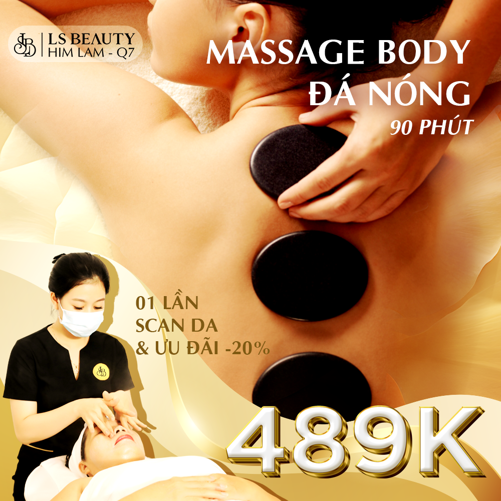 Hình ảnh Massage Body Với Đá Nóng ĐƯỢC TẶNG Soi da & Liệu Trình Chăm Sóc Da Mặt 45p