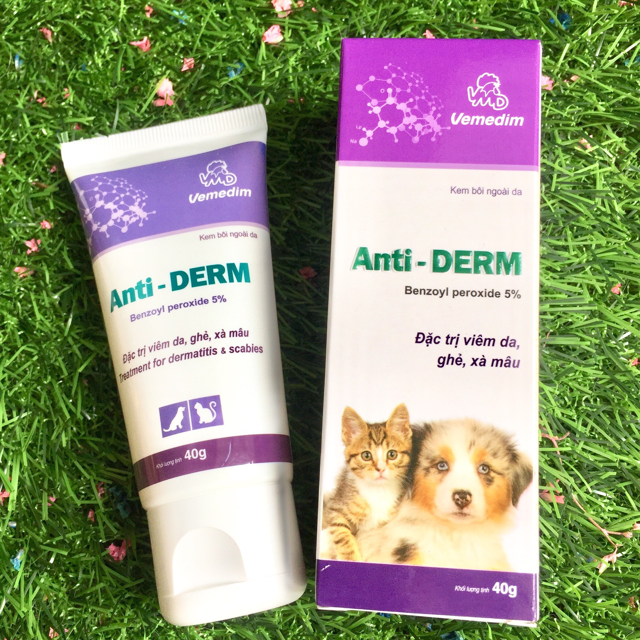 Thuốc Bôi Ngoài Da ANTI DERM Đặc Trị Viêm Da, Ghẻ, Xà Mâu Cho Chó Mèo - Khối Lượng Tịnh 40g - An Toàn Và Hiệu Quả Thuộc Thương Hiệu VEMEDIM – Xudapet – AD01