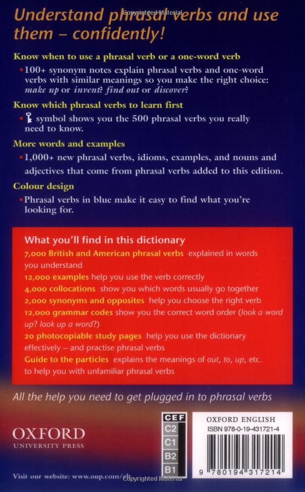 Sách ngoại văn: Oxford Phrasal Verbs Dictionary