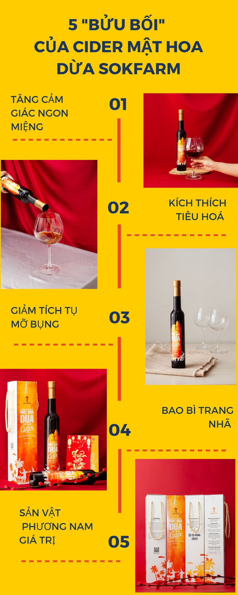 Cider mật hoa dừa Sokfarm - Thức uống lên men dành cho phái đẹp