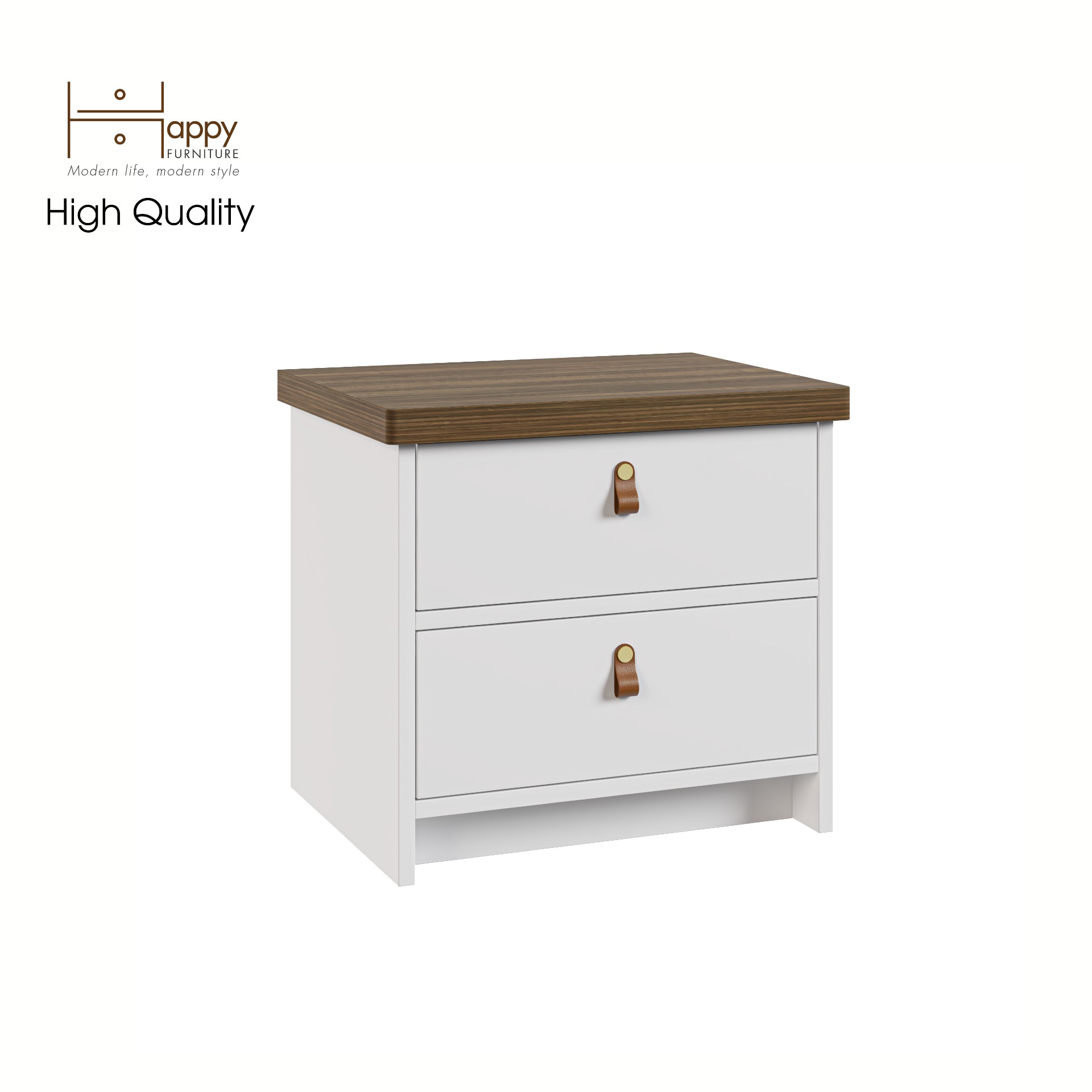 [Happy Home Furniture] NOMIA , Táp đầu giường 2 ngăn kéo , 50cm x 40cm x 46cm ( DxRxC), THK_069