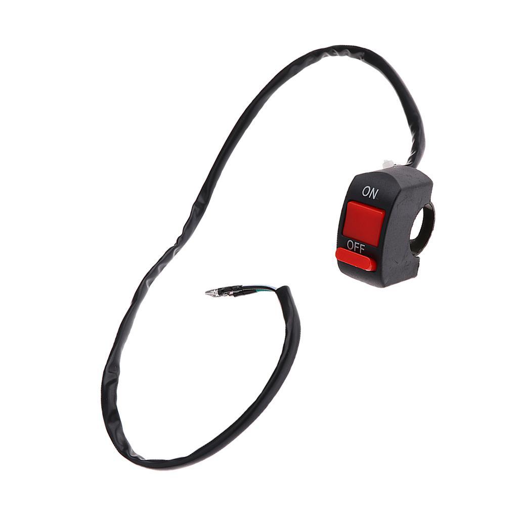 2X Motorcycle Handlebar Headlight On Off Kill Switch