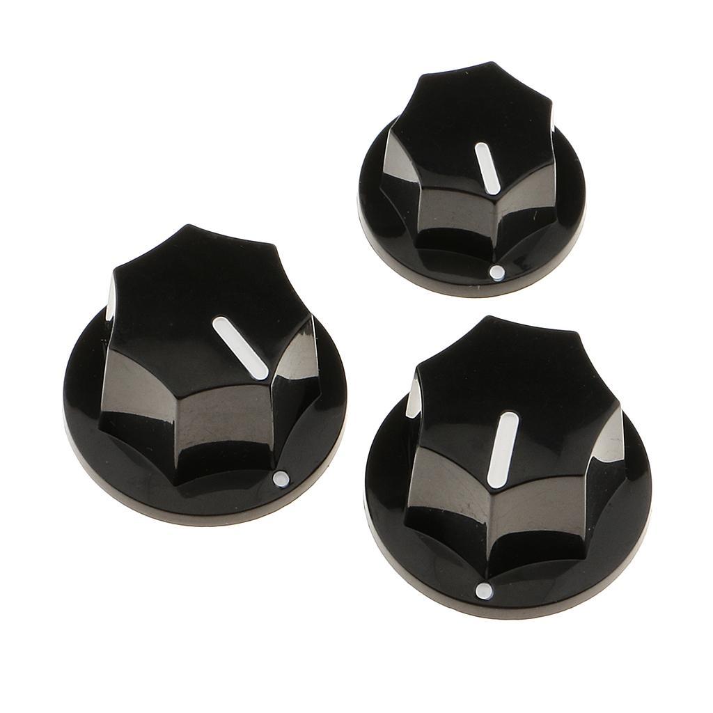 6 Pieces Plastic Volume Tone Control Knobs for JB Jazz Bass Replacement Accessory