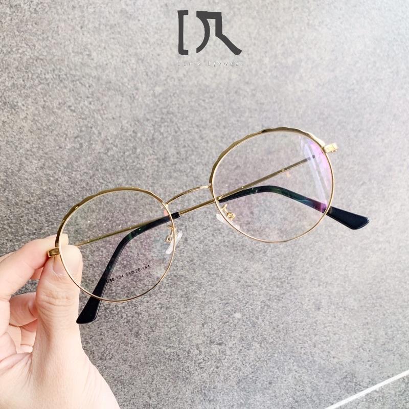 Gọng Kính Cận Tròn To Phối Viền Hoa Văn Nhiều Màu DORISEYEWEAR