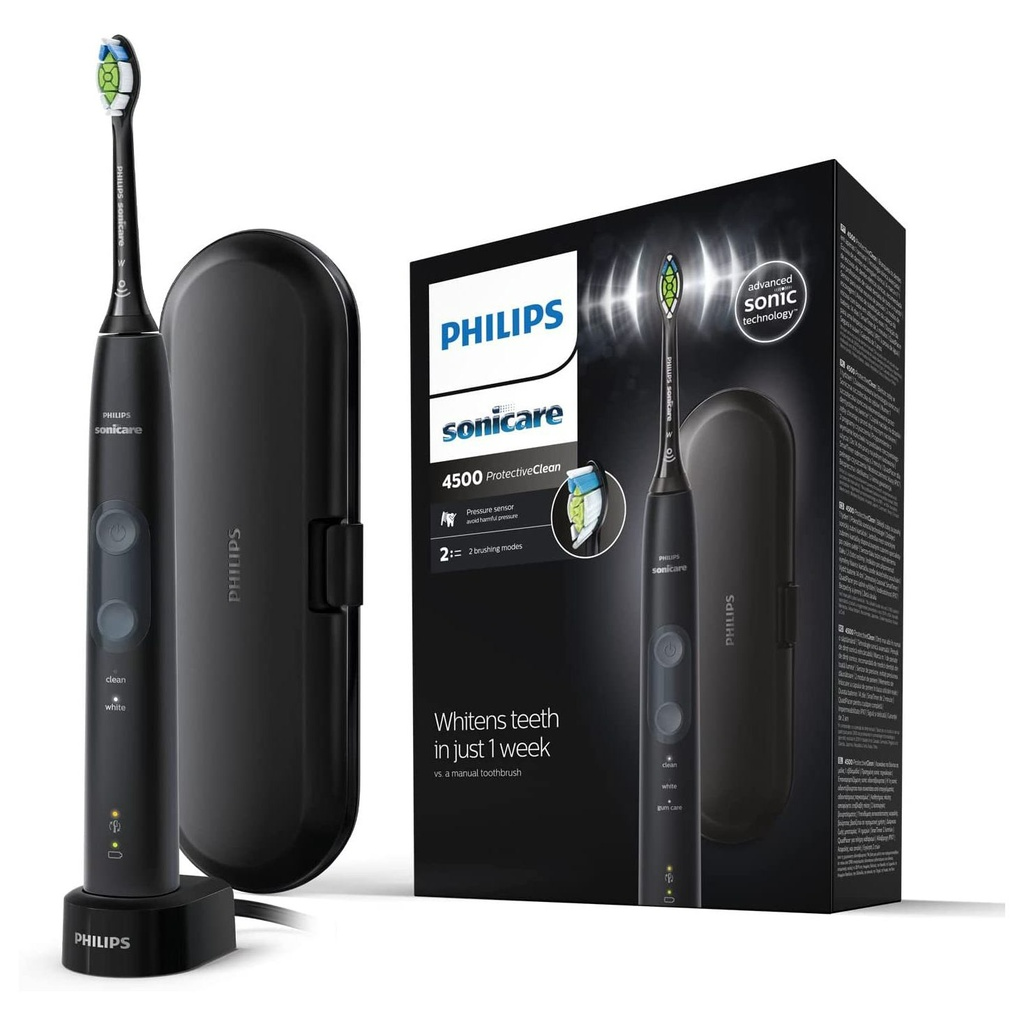 Bàn Chải Điện Philip Sonicare 4500 HX6830/53 Loại Bỏ 99% Vi Khuẩn, Mảng Bám, Ngừa Sâu Răng Hiệu Quả, Nhập Đức