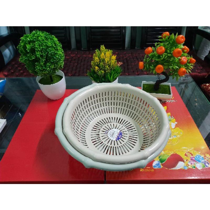 Rổ nhựa tròn đốt trúc đựng đồ đa năng đủ size,đủ màu