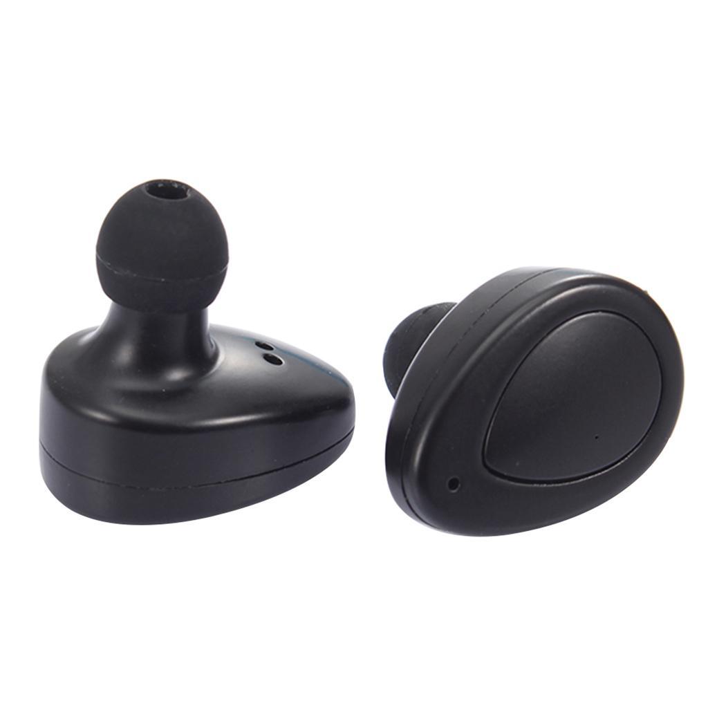 Mini Bluetooth 4.2 Twins Stereo In-Ear Earphone Headset w/ Case Black