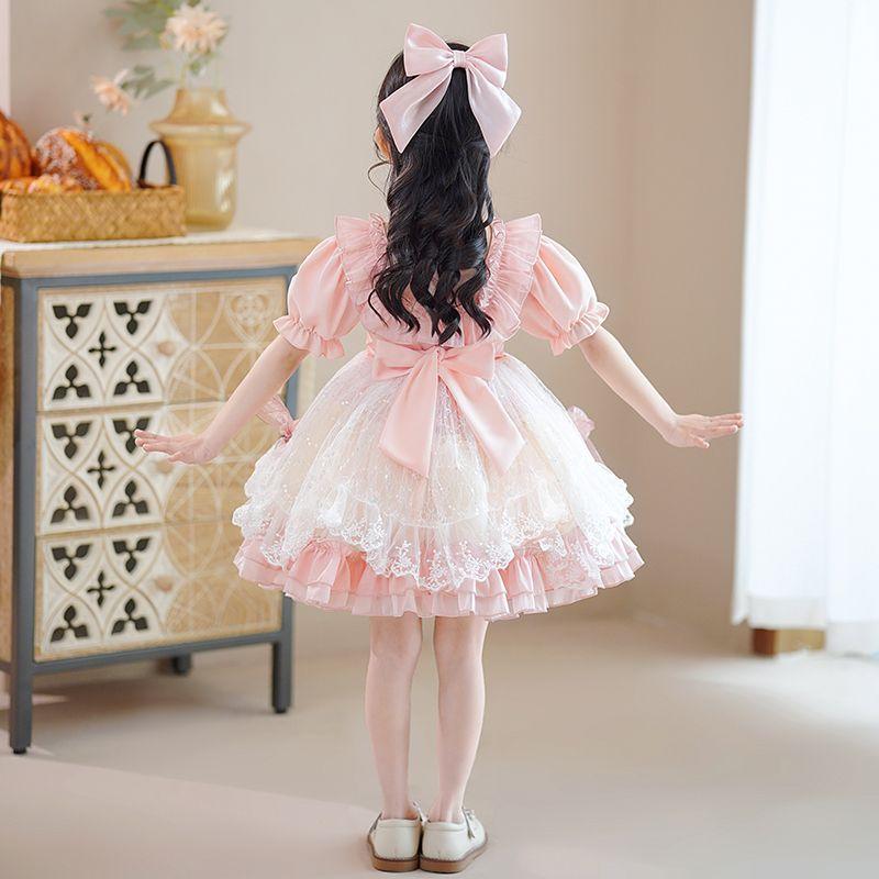 CHENGRUI Lolita cô gái công chúa váy trẻ em ăn mặc cô gái mùa hè váy trẻ em mùa hè váy pongee bé ăn mặc mùa hè