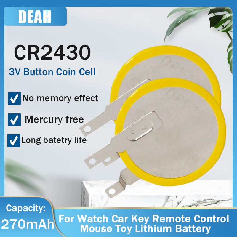 2-10 chiếc CR2430 CR 2430 Pin Lithium 3V Với 2 Chân Hàn Cho Bo Mạch Chủ Máy Tính Đồng Hồ Cân Đồng Hồ Nút Đồng Xu Tế Bào Màu sắc: 2 chiếc