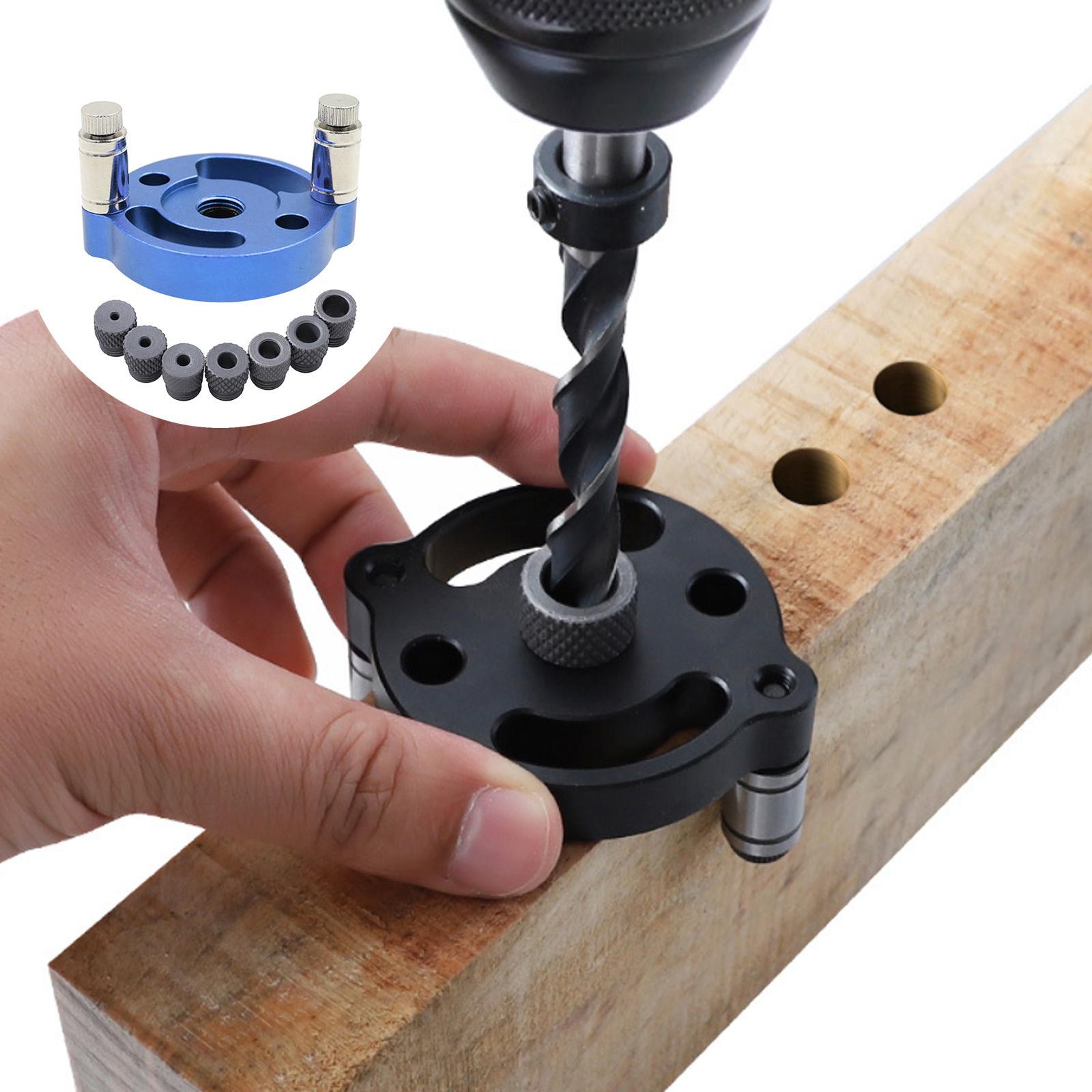 3 Sets 2-10mm Self-Centering Doweling Jig Set Vertical Hole Puncher Locator