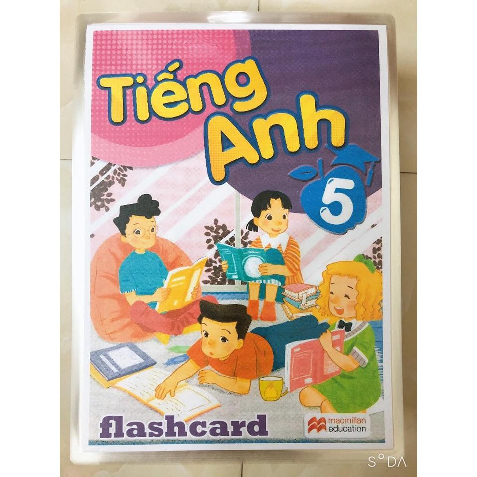 FLASHCARD TIẾNG ANH LỚP 5 - In 2 Mặt - Ép plastic