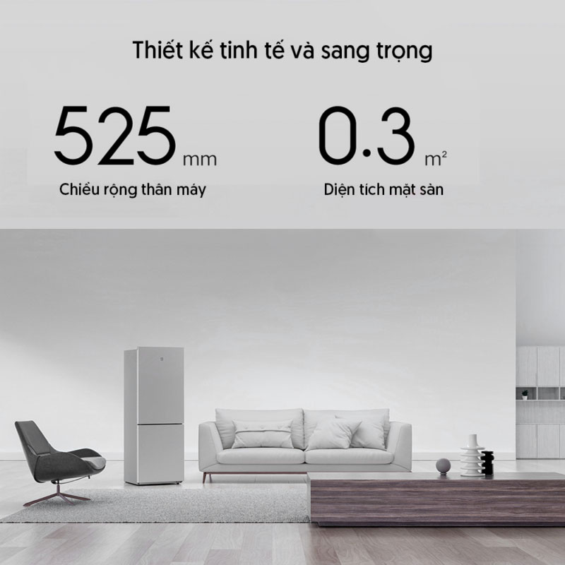 [Chỉ Giao Ngoài] - Tủ Lạnh Hai Cánh Xiaomi Mijia 185L – Siêu Tiết Kiệm Điện Tự Động Bù Nhiệt Độ Tiết Kiệm Điện - Hàng Nhập Khẩu