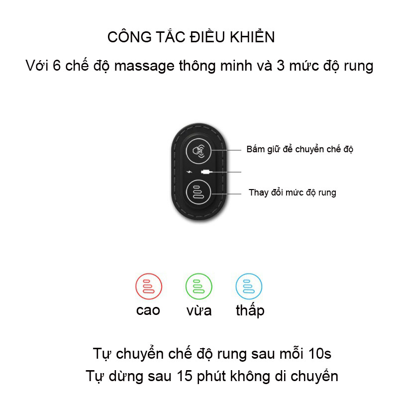 Đệm Massage Tựa Lưng Thư Giãn Chống Đau Mỏi Tích Điện Thông Minh, Máy Massage Tựa Lưng Ghế Văn Phòng Chống Đau Vai Gáy và Cột Sống, Tăng Hiệu Quả Làm Việc