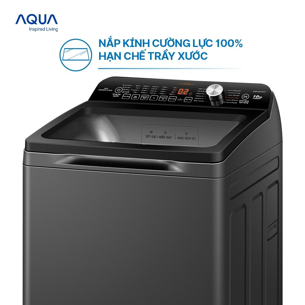 Máy giặt cửa trên 10kg Aqua AQW-DR101GT.BK - Hàng chính hãng - Chỉ giao HCM, Hà Nội, Đà Nẵng, Hải Phòng, Bình Dương, Đồng Nai, Cần Thơ