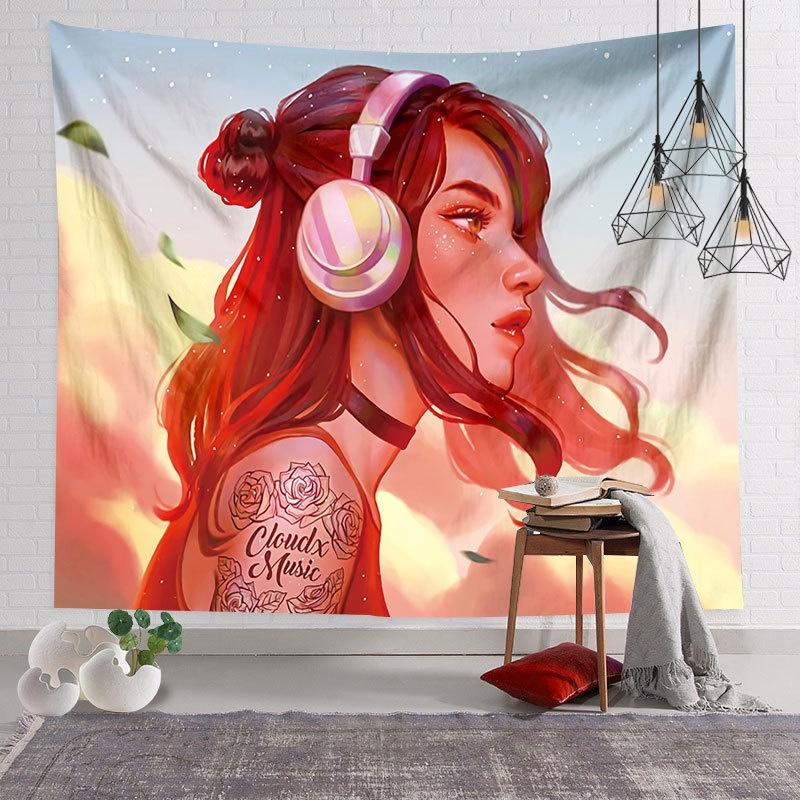Thảm Treo Tường, Decor phòng ngủ, vải treo tường vintage