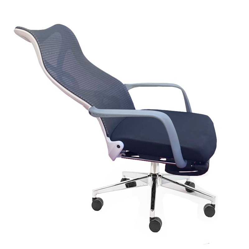 Ghế xoay lưng lưới làm việc Office Chair - Dòng ghế Ergonomics / Công thái học CR4315-M khung nhựa trắng lưng lưới thông khí thoáng mát có gác chân nghỉ trưa