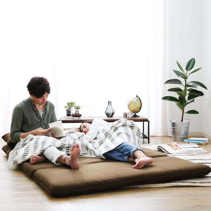 Giường Sofa thư giãn Tatami tặng kèm 2 gối Sang trọng mẫu mới,giường xếp thư giãn chất vải lạnh cao cấp nhiều chế độ gập