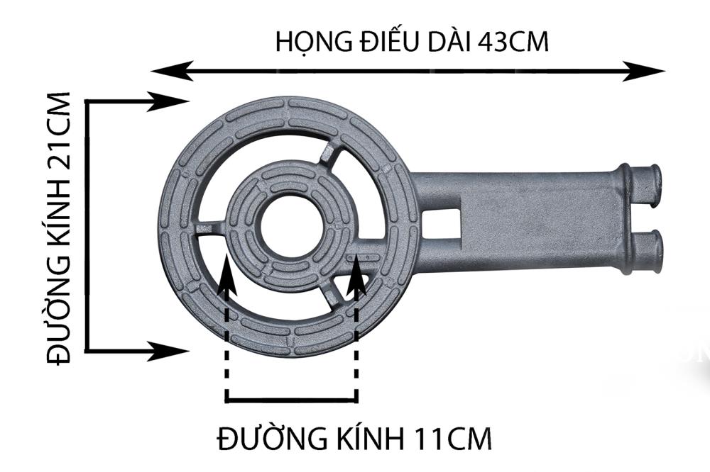 Bếp Gas Công Nghiệp Chuyên Dụng Hầm Chiên Kho OWANI WN-280C Sơn Tĩnh Điện Loại To 5 Chân - Hàng Chính Hãng