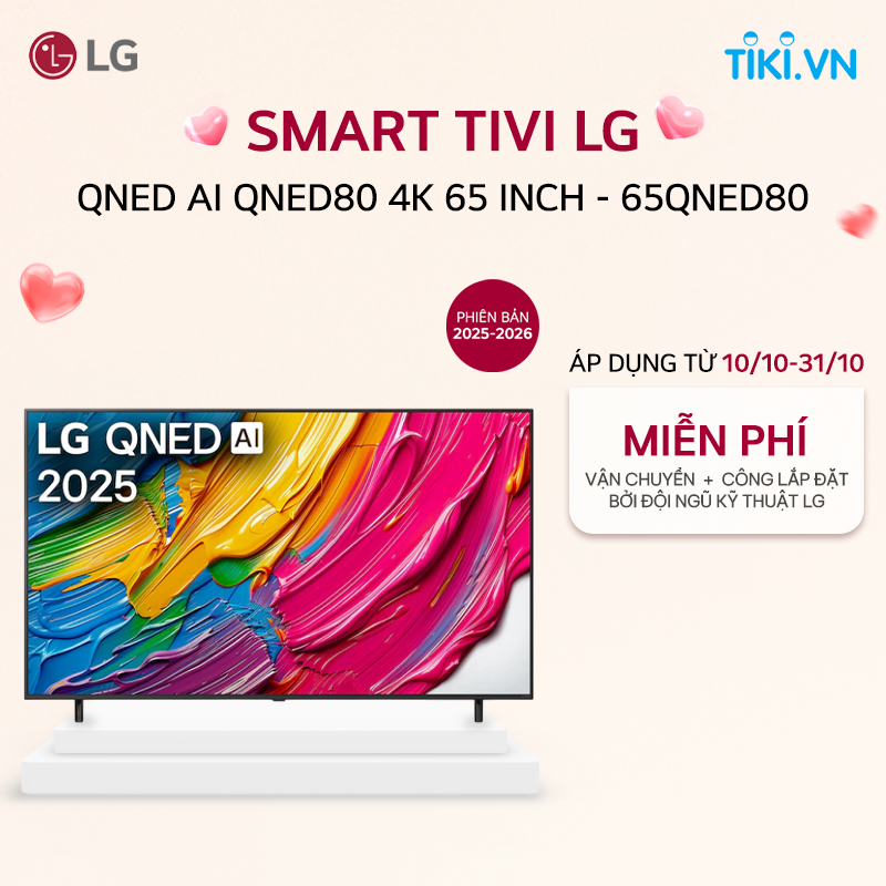 [Chỉ giao Miền Bắc/Nam] TV LG AI 2025 QNED AI QNED80 65 inch - Hàng chính hãng