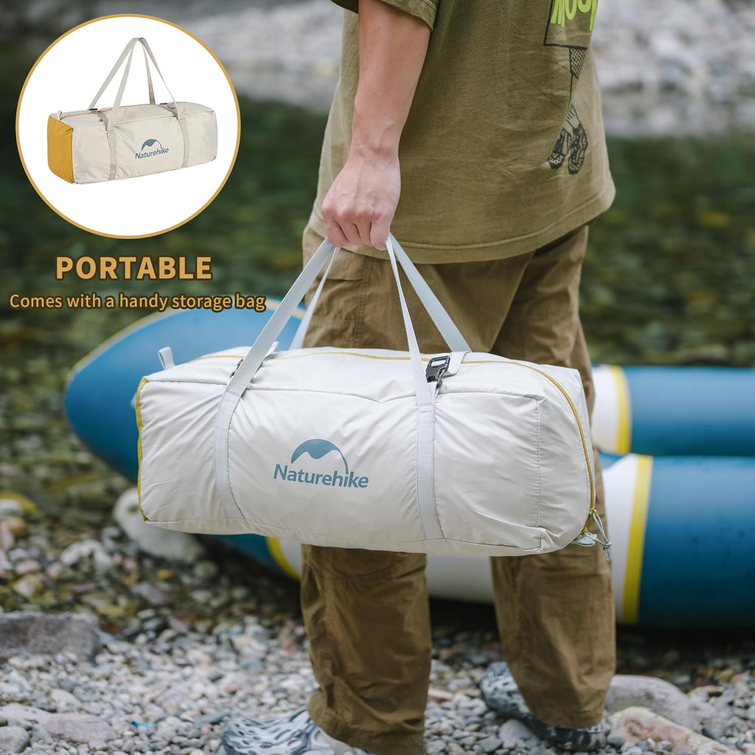 Lều cắm trại siêu nhẹ 2 lớp Cloud River Pro 2-3 người NatureHike CNK2300ZP024