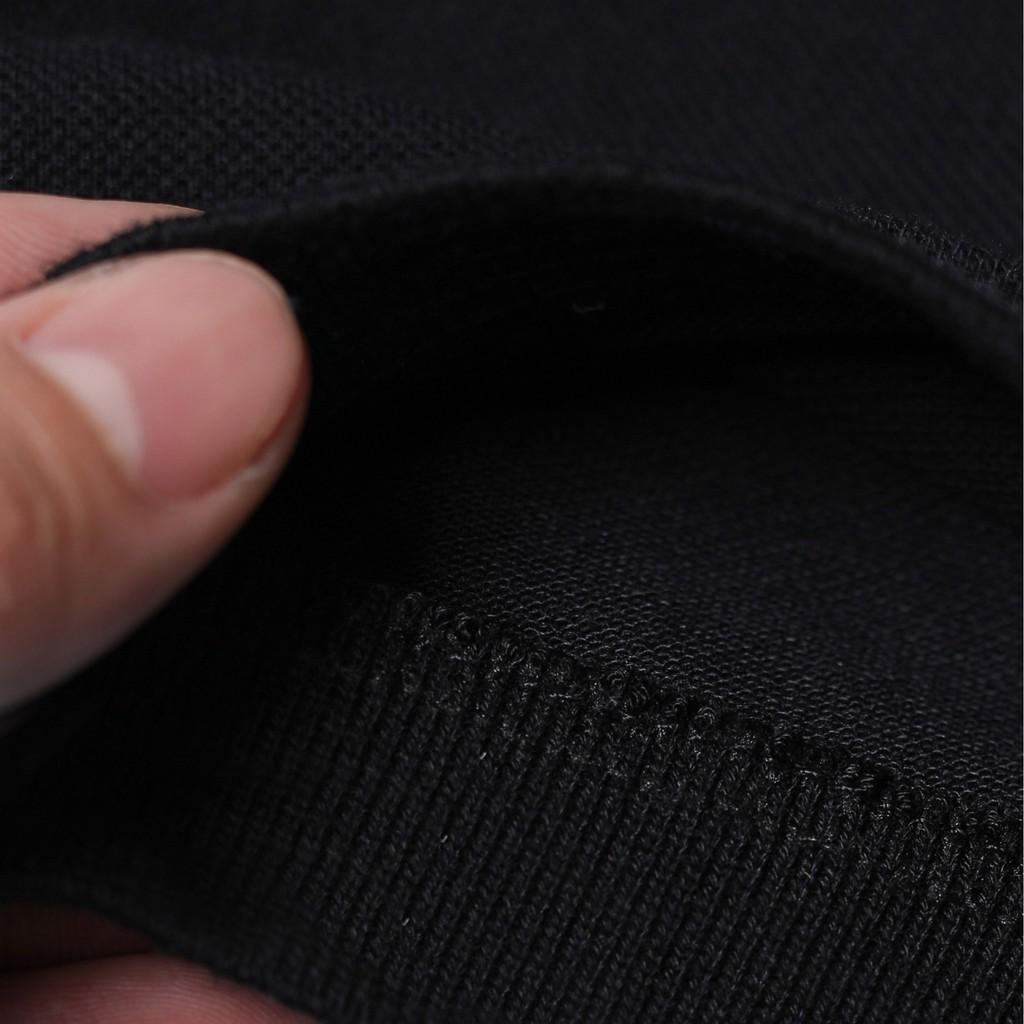 Áo POLO xuất dư đen basic