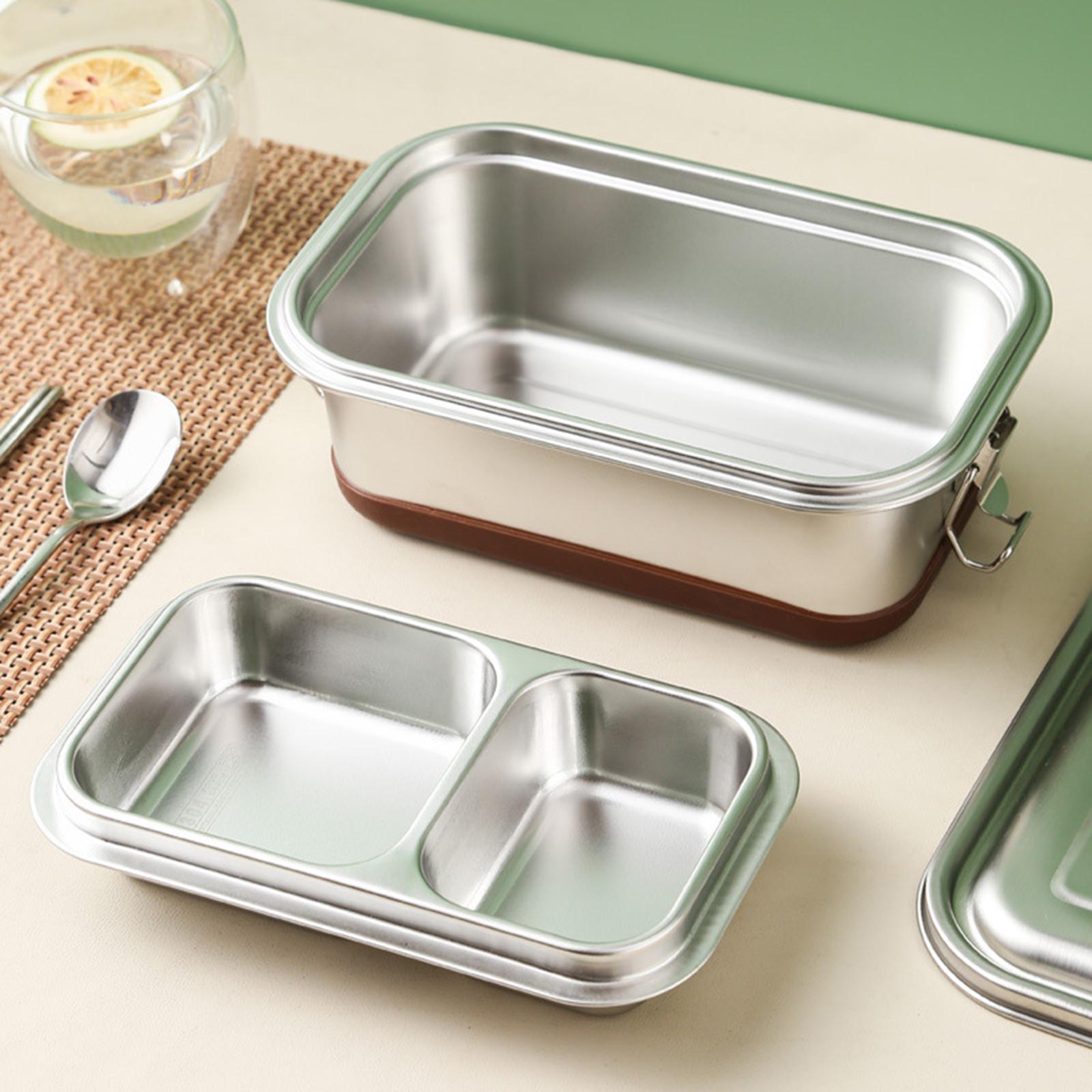 1.2L Stainless Steel Bento Lunch Food Box Container Outdoor Meals Use