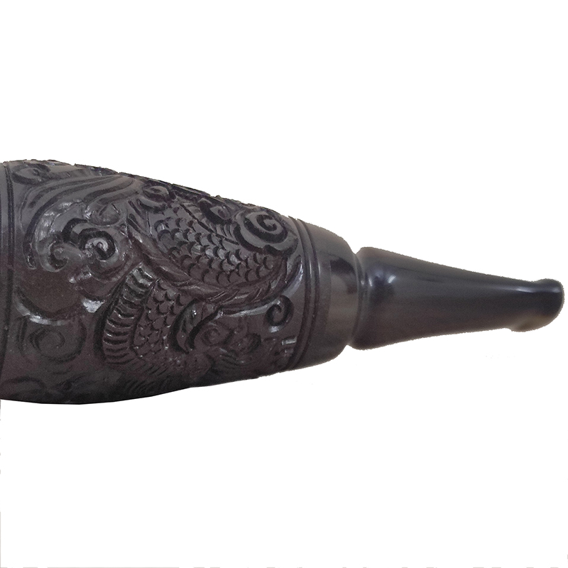 Tẩu Bắt Top Cigar Gỗ Sừng TGS15 Ring Size 40-60 Khắc Họa Tiết Hình Rồng Cực Tỉ Mỉ- Hàng Thủ Công