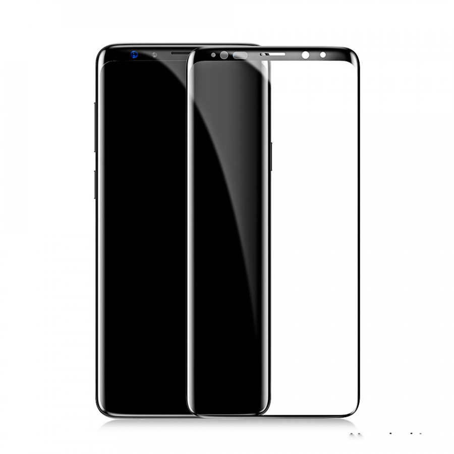 Miếng dán kính cường lực Full 3D cho Samsung Galaxy S9 Plus Baseus Arc (Vát cạnh 2.5D, chống lóa, bảo vệ mắt) - Hàng chính hãng