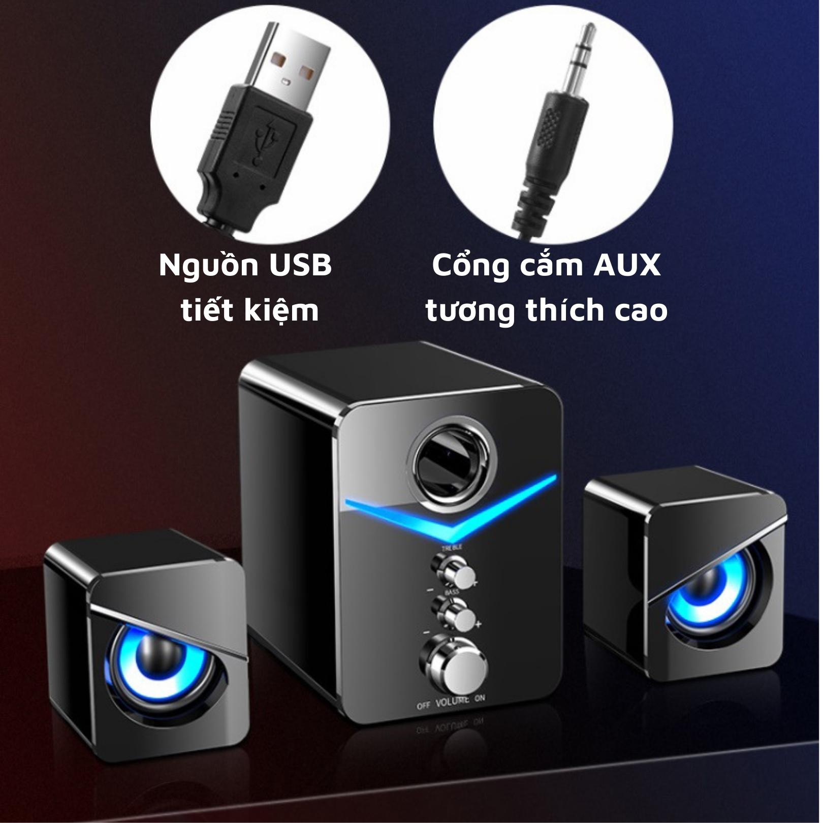 Loa Máy Tính Bluetooth- Loa Vi Tính Để Bàn Sothing D-221 Bass Cực Đã, Có Led, Thiết Kế Nhỏ Gọn- Hàng Chính Hãng